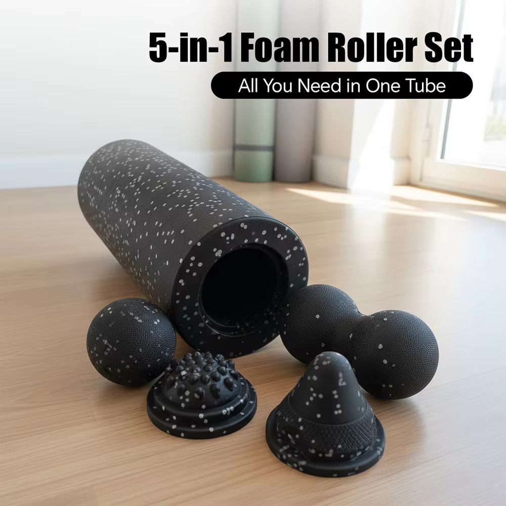 Yoga Fitness Ball - 5-in-1 Fascia Roller Set Muscle Recovery