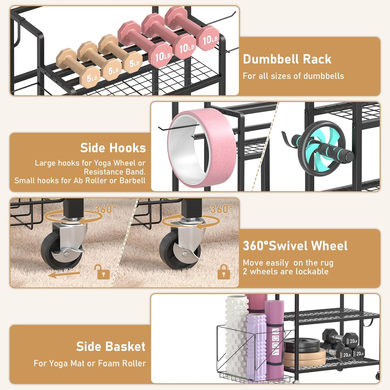 Home Gym Storage, No Material  - Kettlebell recension och pris