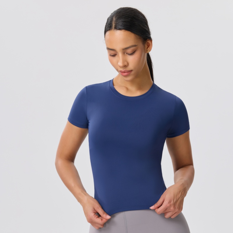 Solid Color Slim Casual Yoga T - Yoga Fitness Training recension och pris