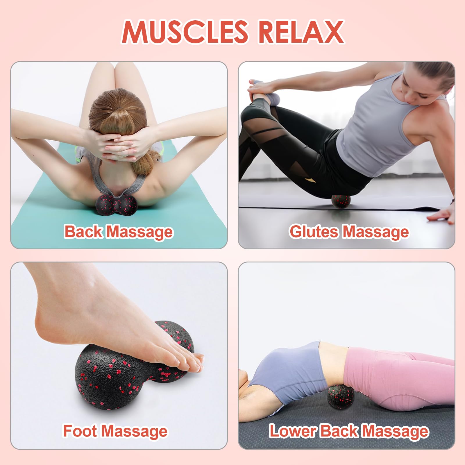 Hollow Yoga Roller Massage Pea - Yoga Fitness Ball recension och pris