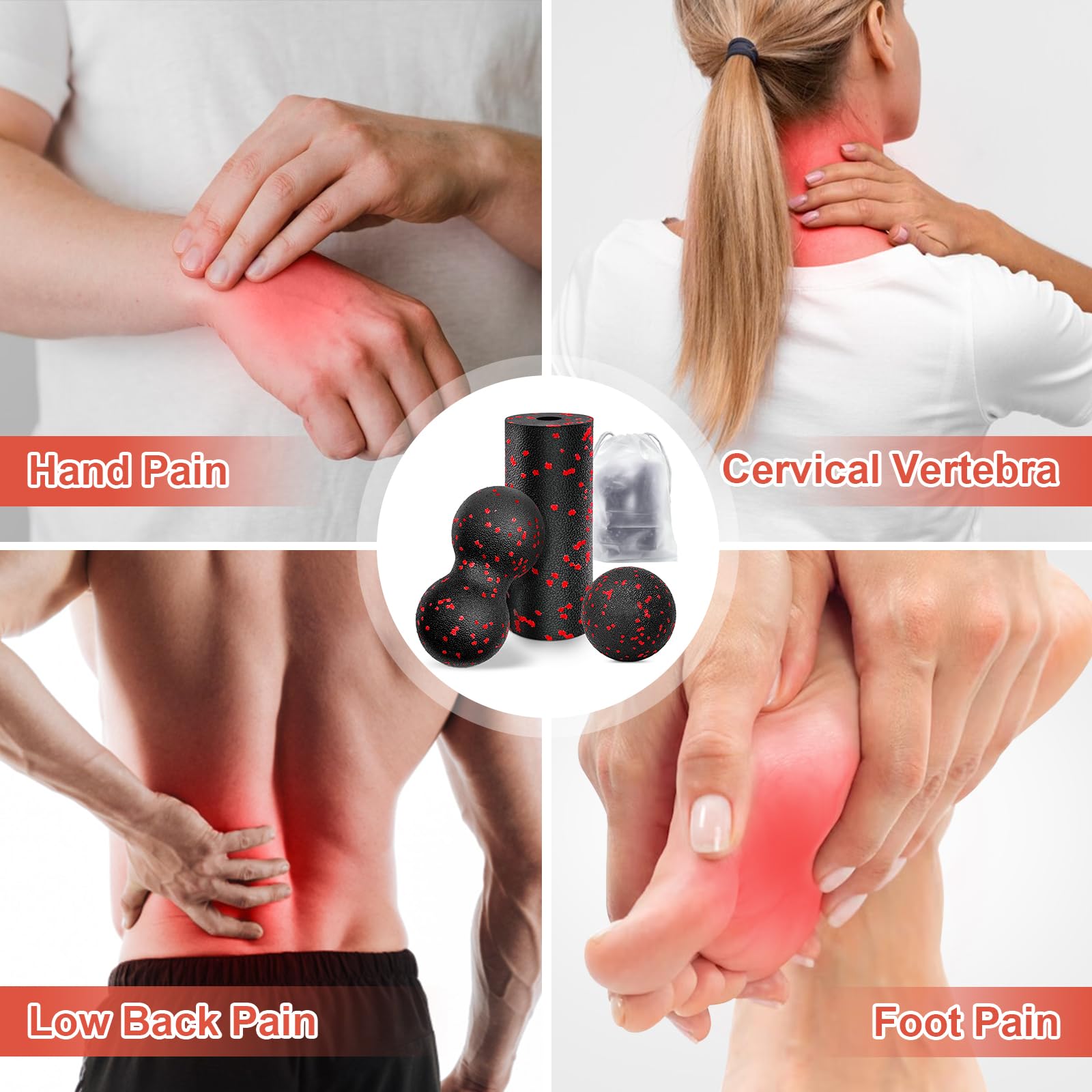 Hollow Yoga Roller Massage Pea - Yoga Fitness Ball recension och pris
