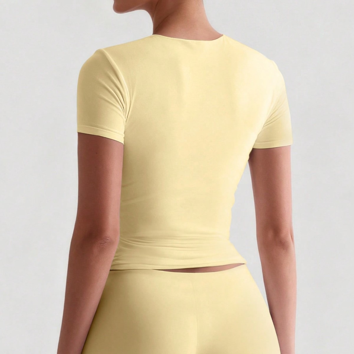 Set-in Shoulder Crew Neck Shor - Yoga Fitness Training recension och pris