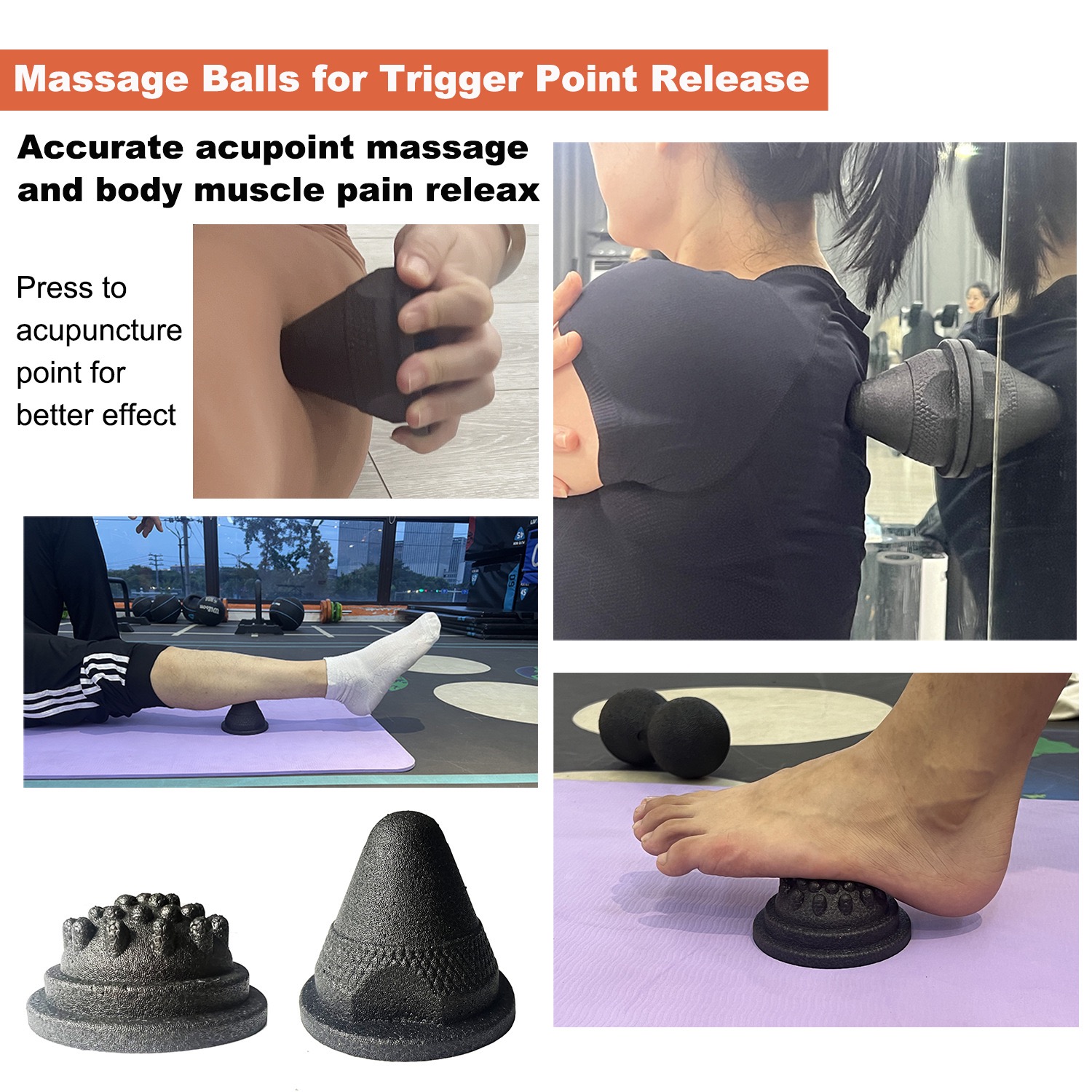 5-in-1 Fascia Roller Set Muscl - Yoga Fitness Ball recension och pris